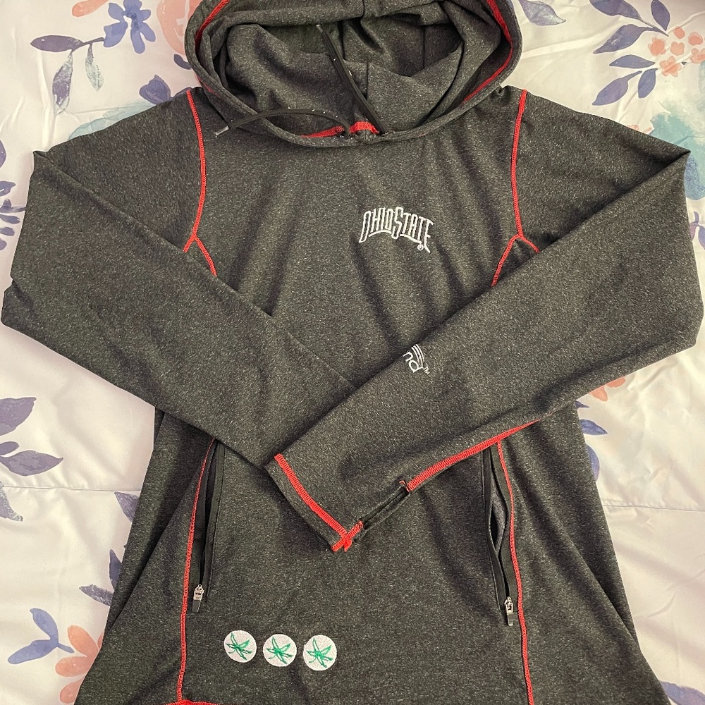 *NWOT* Ohio State University Contrast Stitch Funnelneck Hoodie